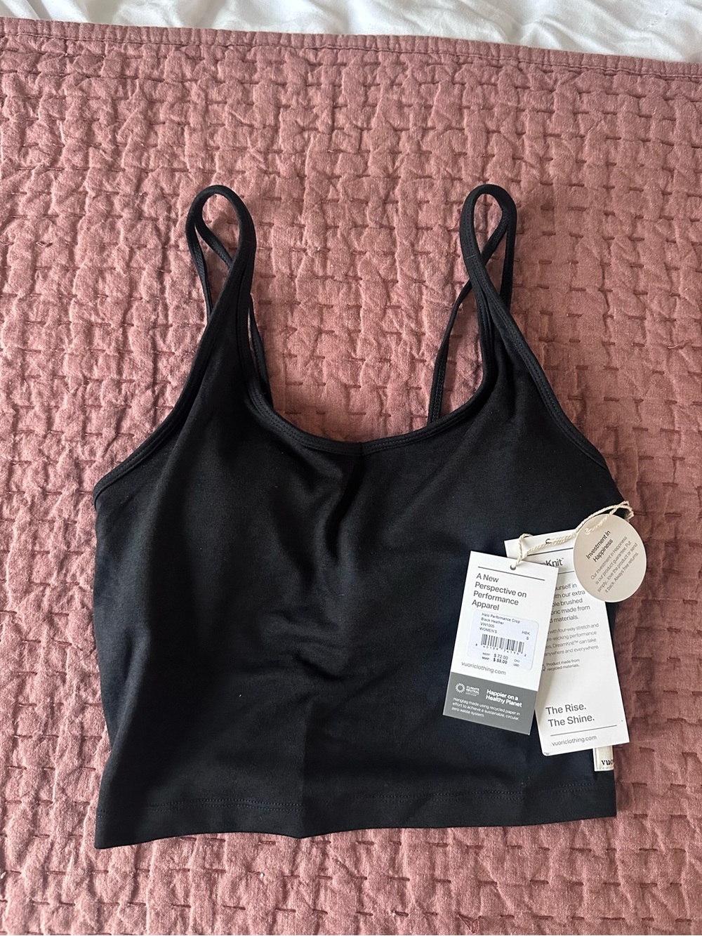 Vuori Black Cropped Top